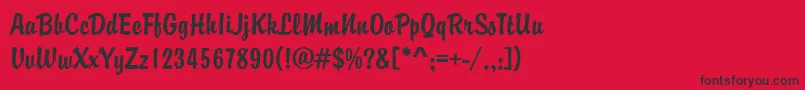 BryceRegular Font – Black Fonts on Red Background