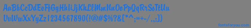 Weitere Informationen zur BryceRegular-Schriftart BryceRegular-Schriftart – Blaue Schriften auf grauem Hintergrund