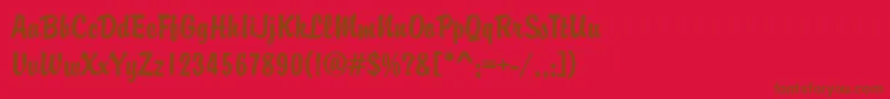 フォントBryceRegular – 赤い背景に茶色の文字