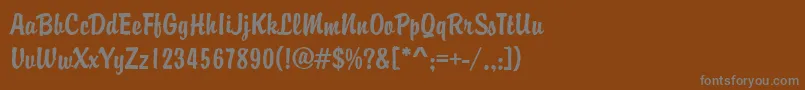 フォントBryceRegular – 茶色の背景に灰色の文字