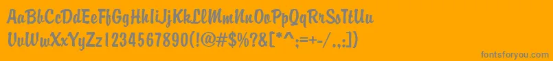 フォントBryceRegular – オレンジの背景に灰色の文字