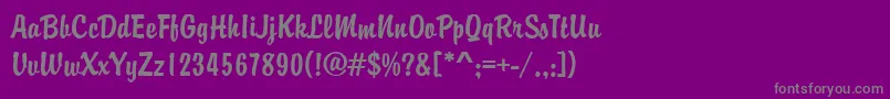 BryceRegular Font – Gray Fonts on Purple Background