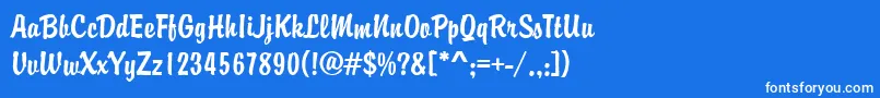 BryceRegular Font – White Fonts on Blue Background