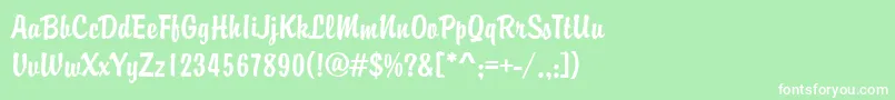 BryceRegular Font – White Fonts on Green Background