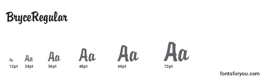 BryceRegular Font Sizes