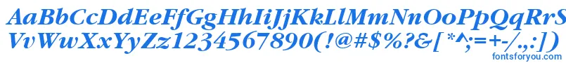 フォントGaramonditcteeBoldItalic – 白い背景に青い文字