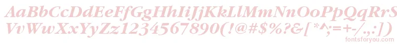 GaramonditcteeBoldItalic Font – Pink Fonts on White Background