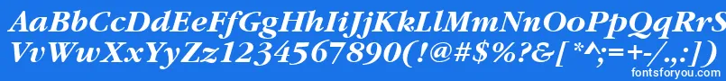 フォントGaramonditcteeBoldItalic – 青い背景に白い文字