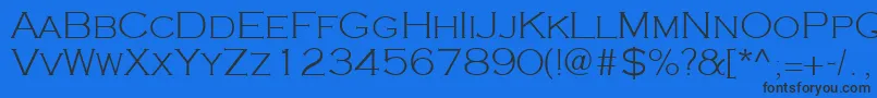 Шрифт Cooperplanck2Lightsh – чёрные шрифты на синем фоне