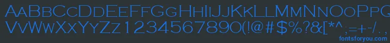 Шрифт Cooperplanck2Lightsh – синие шрифты на чёрном фоне