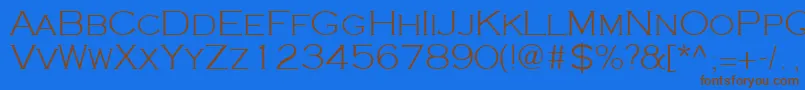Cooperplanck2Lightsh Font – Brown Fonts on Blue Background