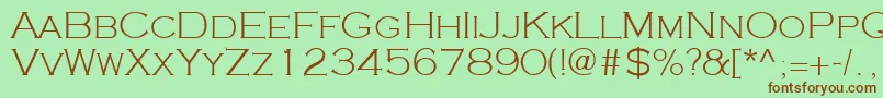 Cooperplanck2Lightsh Font – Brown Fonts on Green Background