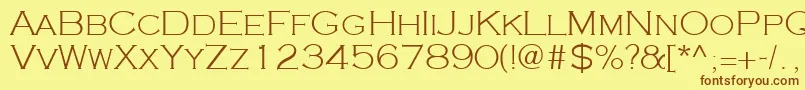 Cooperplanck2Lightsh Font – Brown Fonts on Yellow Background