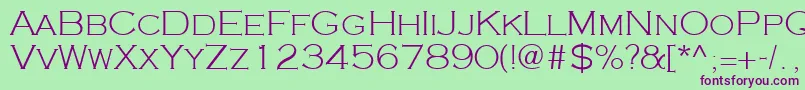 Cooperplanck2Lightsh Font – Purple Fonts on Green Background