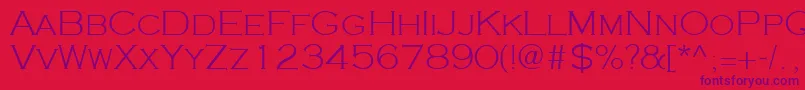 Cooperplanck2Lightsh Font – Purple Fonts on Red Background