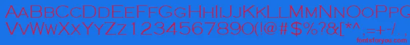 Cooperplanck2Lightsh Font – Red Fonts on Blue Background