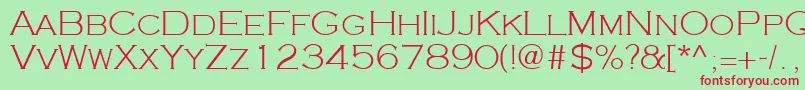 Cooperplanck2Lightsh Font – Red Fonts on Green Background