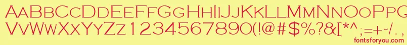 Cooperplanck2Lightsh Font – Red Fonts on Yellow Background