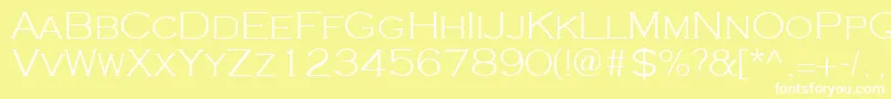 Cooperplanck2Lightsh Font – White Fonts on Yellow Background