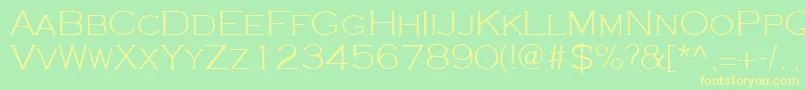 Cooperplanck2Lightsh Font – Yellow Fonts on Green Background