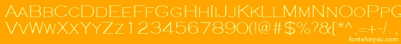 Cooperplanck2Lightsh-fontti – keltaiset fontit oranssilla taustalla