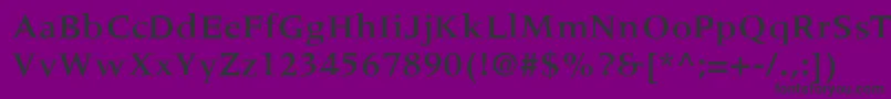 MeridienLtMedium Font – Black Fonts on Purple Background