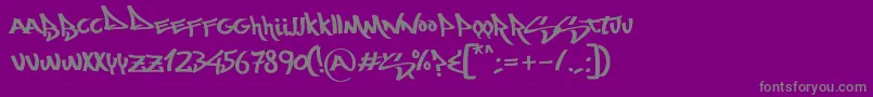 Mostwasted Font – Gray Fonts on Purple Background