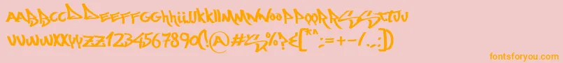 Mostwasted Font – Orange Fonts on Pink Background
