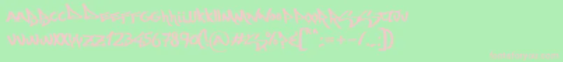 Mostwasted Font – Pink Fonts on Green Background