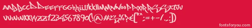 Mostwasted Font – Pink Fonts on Red Background
