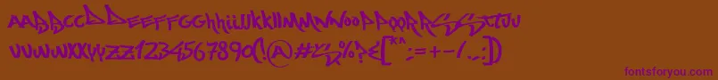 Mostwasted Font – Purple Fonts on Brown Background
