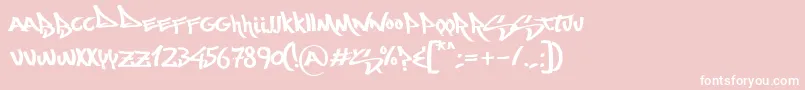 Mostwasted Font – White Fonts on Pink Background