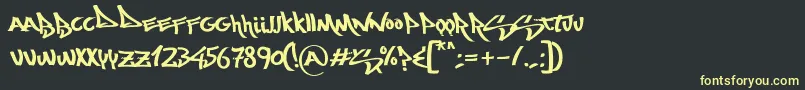 Mostwasted Font – Yellow Fonts on Black Background