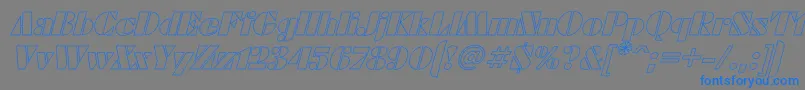 FuturaeugeniaHoItalic Font – Blue Fonts on Gray Background