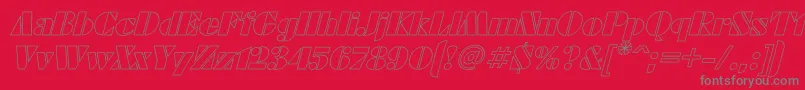FuturaeugeniaHoItalic Font – Gray Fonts on Red Background