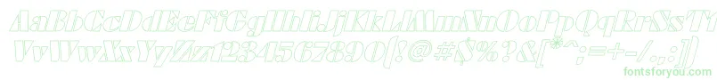 FuturaeugeniaHoItalic Font – Green Fonts on White Background