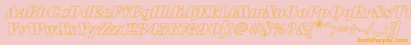 FuturaeugeniaHoItalic Font – Orange Fonts on Pink Background