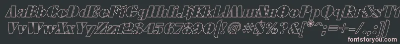 FuturaeugeniaHoItalic Font – Pink Fonts on Black Background