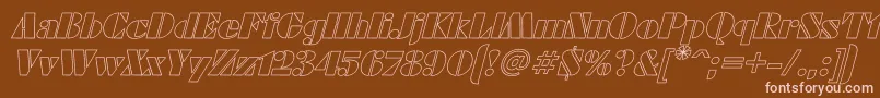 FuturaeugeniaHoItalic Font – Pink Fonts on Brown Background