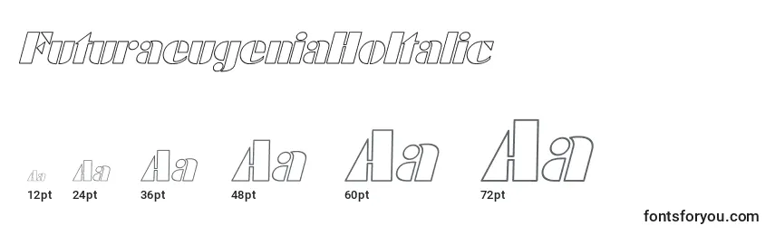 Größen der Schriftart FuturaeugeniaHoItalic