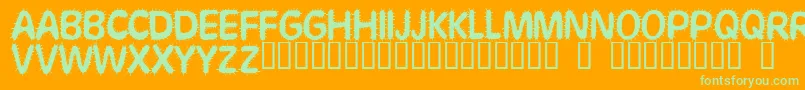 Stickaroundforjoy Font – Green Fonts on Orange Background