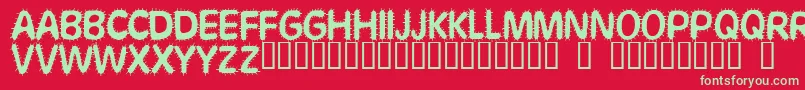 Stickaroundforjoy Font – Green Fonts on Red Background