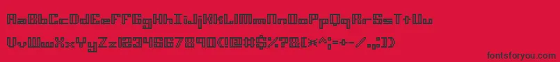 Minikott Font – Black Fonts on Red Background