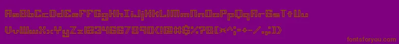 Minikott Font – Brown Fonts on Purple Background