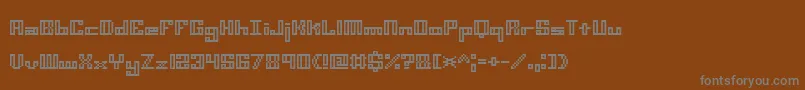 Minikott Font – Gray Fonts on Brown Background