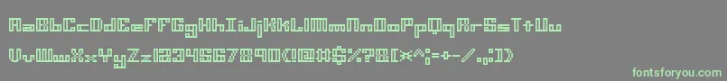 フォントMinikott – 灰色の背景に緑のフォント