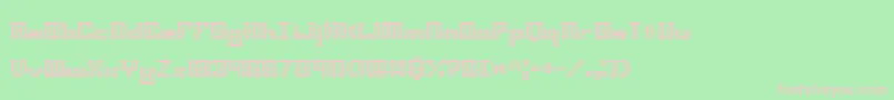 Minikott Font – Pink Fonts on Green Background