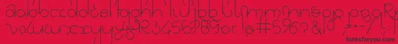 Visionmkg Font – Black Fonts on Red Background