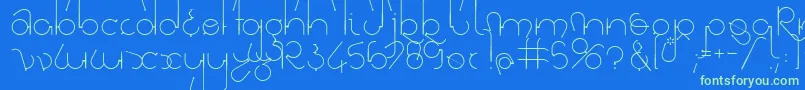 Visionmkg Font – Green Fonts on Blue Background