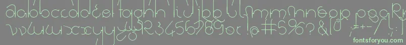 Visionmkg-Schriftart – Grüne Schriften auf grauem Hintergrund